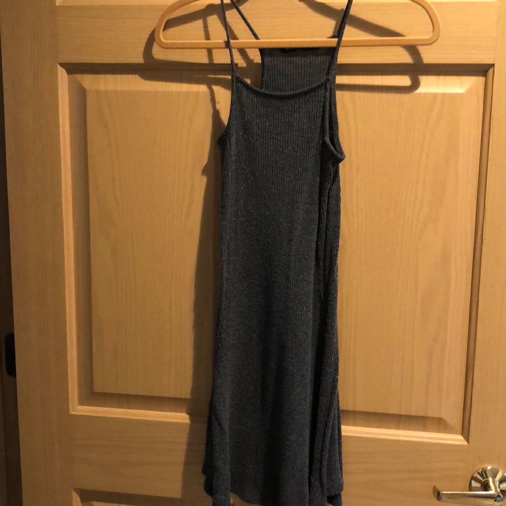Gray sweater dress